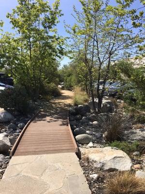 Cool bridge in the middle of the parking lot