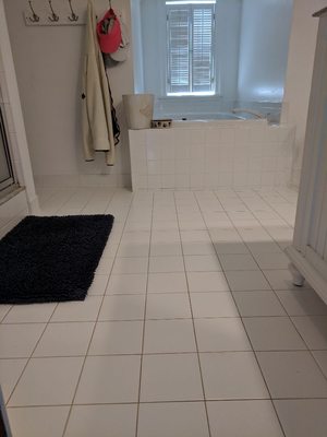 A bathroom recently cleaned by our company!