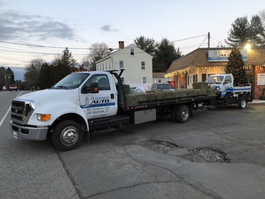 Setting up for Saybrook parade