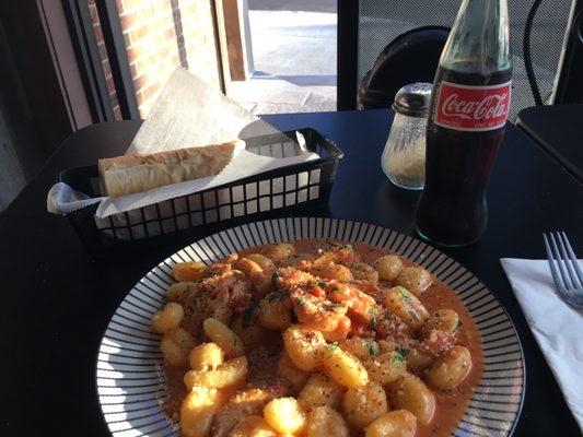 Gnocchi, chicken in vodka sauce