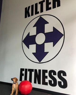 Kilter Fitness logo plus pup