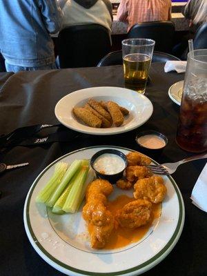 Fried pickles and mild wings!