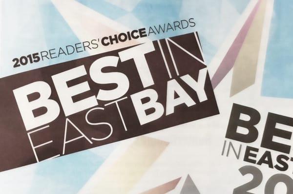 Our wonderful patients voted us "Best in the East Bay" for 2015!