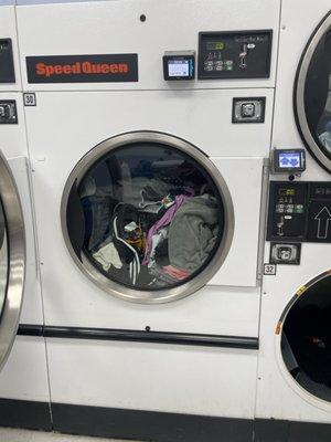 dryer holding 4+ loads easily