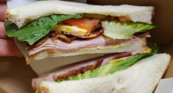 Turkey club sandwich