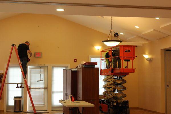 Working on The Dalton Senior Center Great Room