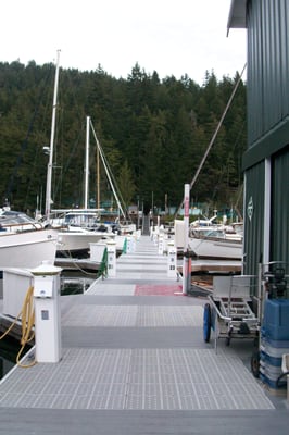 moorage and docks at Pleasant Harbor Marina