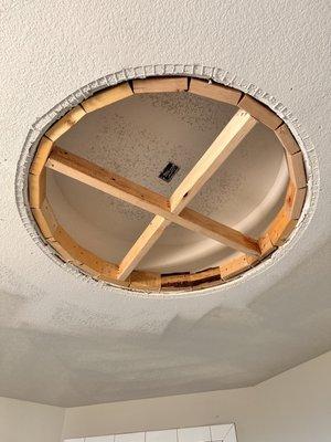 Ceiling repair before