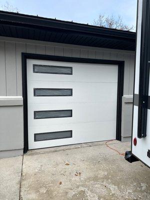 New garage door installation