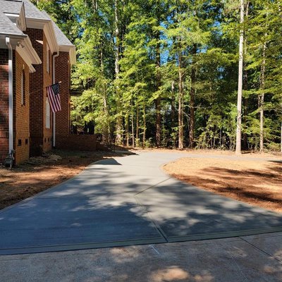 Concrete driveway