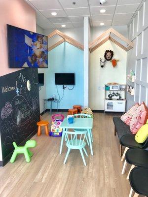 Our waiting room has a dedicated play area for our patients!