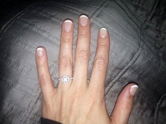 My Gel French manicure after a week