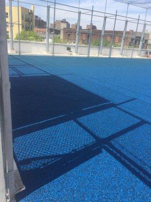 Check out this rooftop application of a poured-in-place safety surfacing job completed at a Charter School in Bronx, NY!