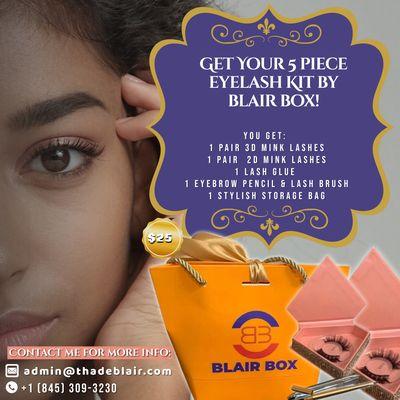 Get the best lash kits in your hands. Two pairs of eyelashes, eyeliner pencil and lash glue. Do it all by yourself.