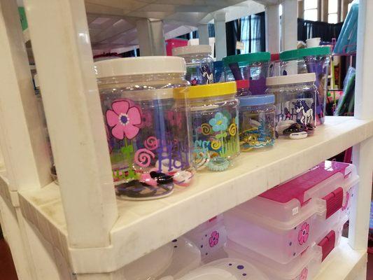 Cute vanity jars made by kids for everyone