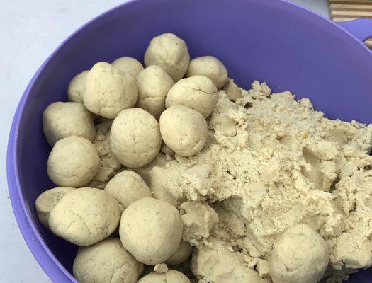 Masa made from scratch rolled and hand pressed on site.