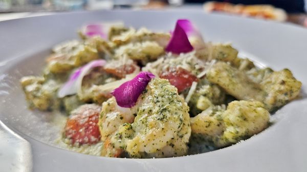 Pesto Gnocchi with shrimp