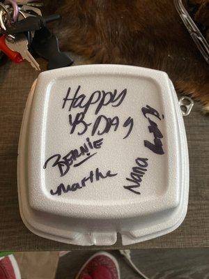 Happy birthday beef pattie for my pug