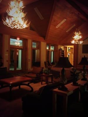 The great room and lobby: a great place to gather and watch the big game or unwind after a long day on the water.