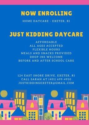 Just Kidding Home Daycare