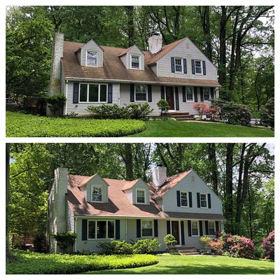 Soft Roof Washing. Factory recommended cleaning process restore appearance and longevity of your roof.