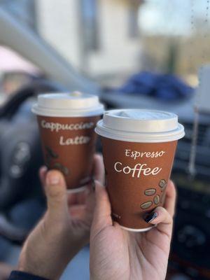 Size of the small coffee cups