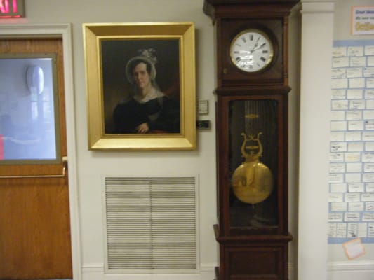 Elizabeth and a clock she owned