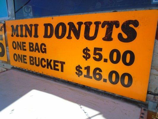 Two size options for mini donuts.