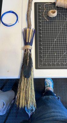 Finished medium broom