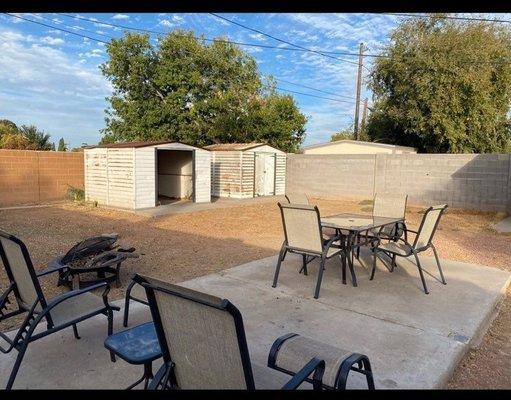 Plenty of backyard space.