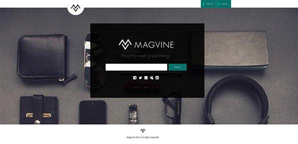 MagVine Home Page Design