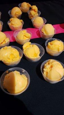 Orange sherbet from Valley Dairy Freeze