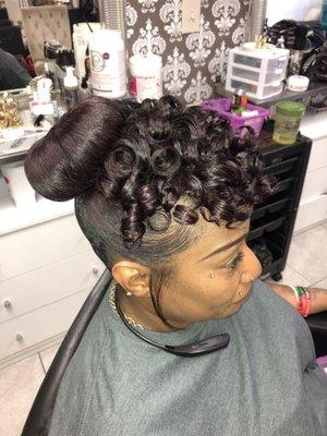 Style with Flexi Rod with Bun