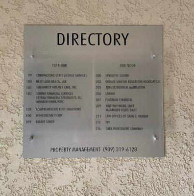 We can help you with building directory and lobby signs