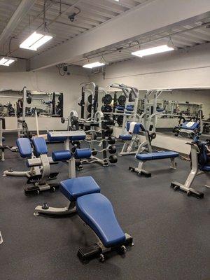 All new equipment in the weight room