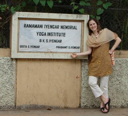 At the Iyengar Institute in India