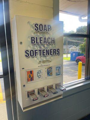 Soap, bleach, and softener dispenser