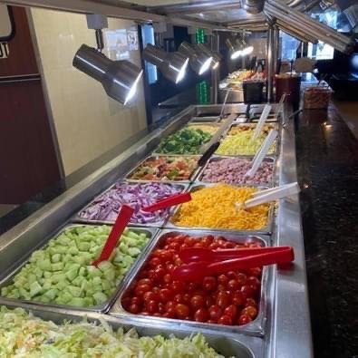 The expansive salad bar