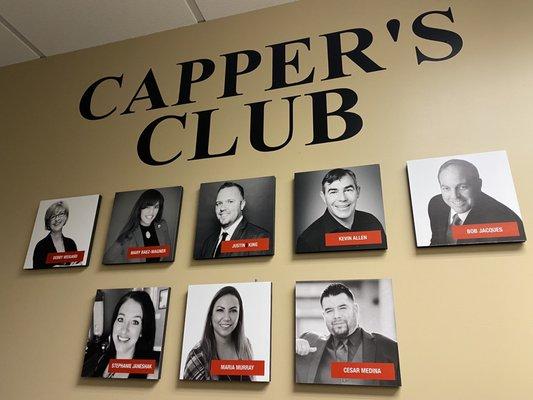 Thousands of Realtors work with the Keller Williams Brokerage. But only a small percentage  are a part of the "CAPPER'S CLUB"