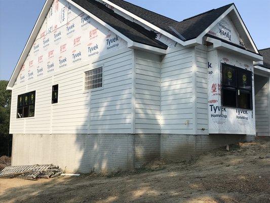 New construction- Hardie siding going up