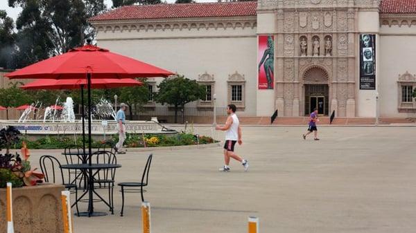 Plaza looking at the San Diego Museum of Art