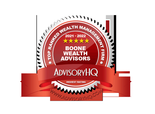 Boone Wealth Advisors was once again chosen to be one of the top 9 Financial Firms in the Seattle/Bellevue area for 2021-2022.