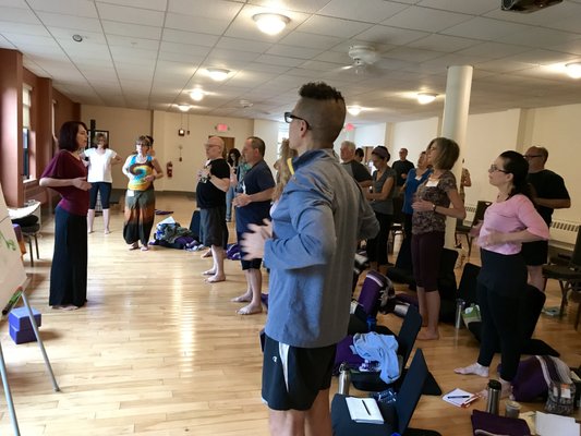 Teaching Qigong at Kripalu Center for Yoga and Health in Stockbridge, Massachusetts