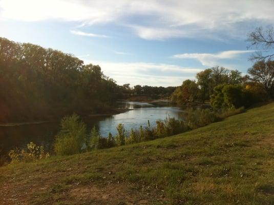 View of Colorado River from Fisherman's Park in Bastrop Texas