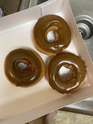 I ordered the 3 new Maple Glazed donuts. None of these are any of the new Maple Glazed.