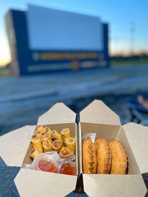 Eggrolls & chicken empanadas