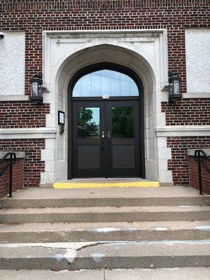 aluminum door replacement @ St Peter's