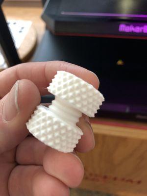 3D printed nut and bolt