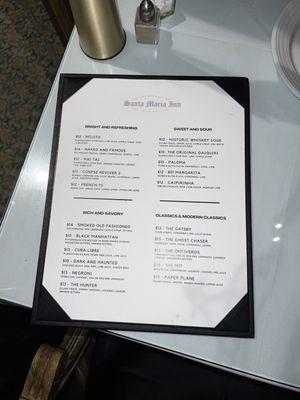 Cocktail Menu