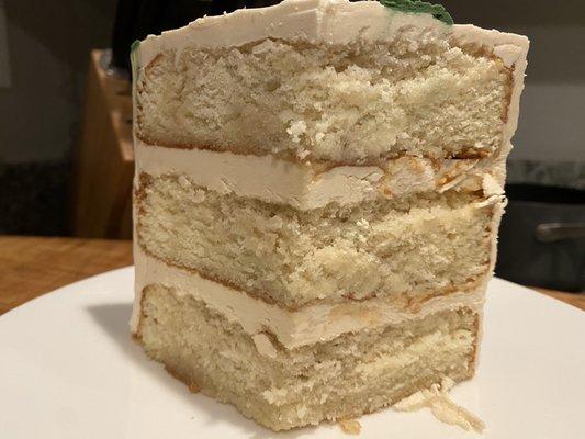 Inside view of the London Fog cake